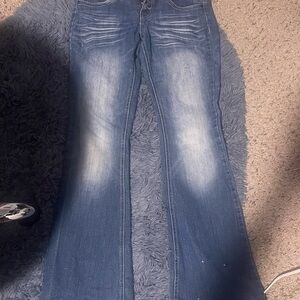 Stylish Blue Flare Women's Jeans